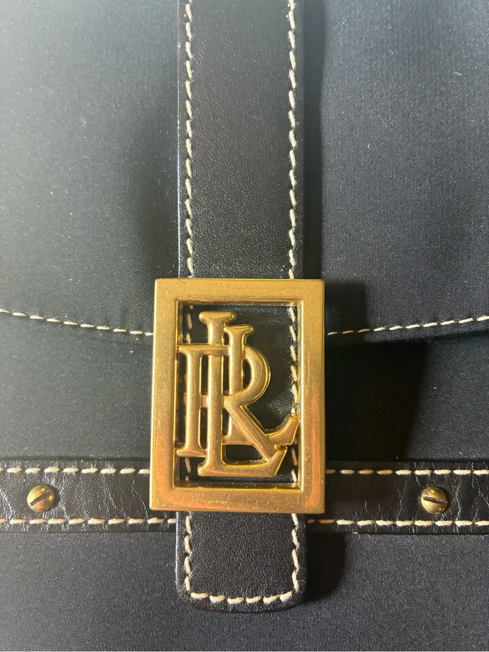 Ralph Lauren Black Hobo with Gold Hardware